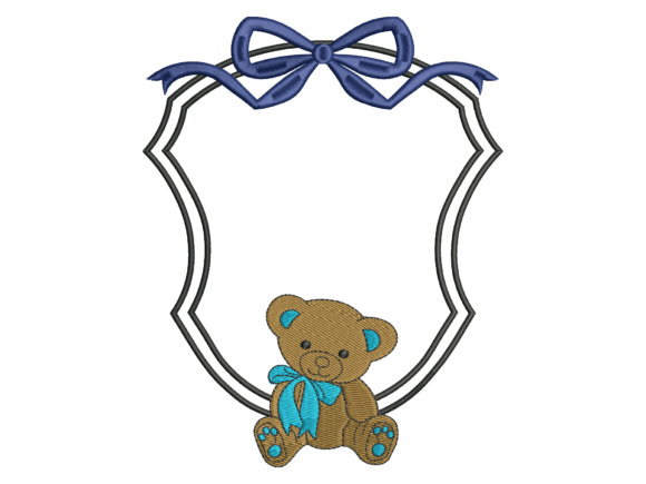 Teddy Bear Bow Embroidery Frame
