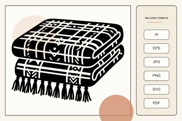 Winter Plaid Blanket SVG