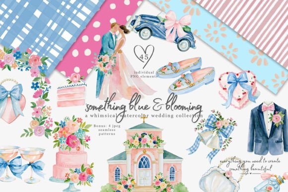 Watercolor Wedding Clipart Set Graphic Illustrations By Patishop Art