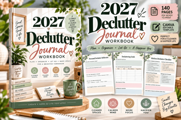 2027 Declutter Journal Workbook
