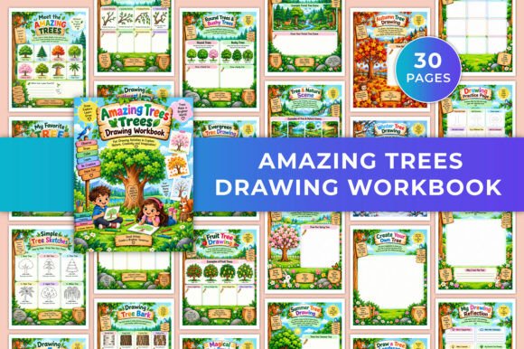 Amazing Trees Drawing Workbook KDP