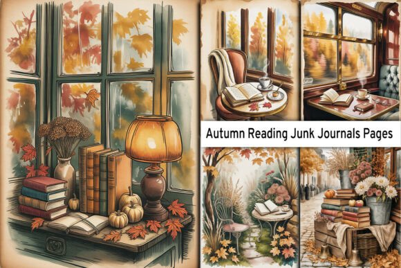 Autumn Reading Junk Journals Pages