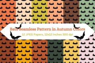 Bats Seamless Pattern in Autumn Colors Graphic by archiegupta1908 ...