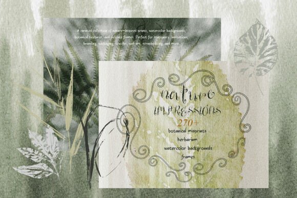 Botanical Imprint Nature Backgrounds