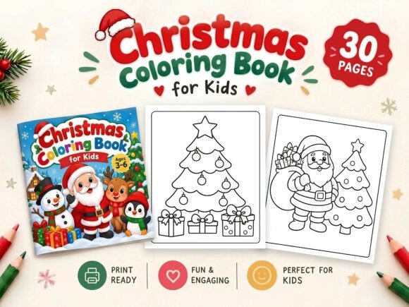 Christmas Coloring Book for Kids