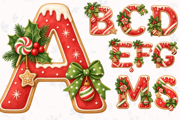 Christmas Gingerbread Alphabet Bundle