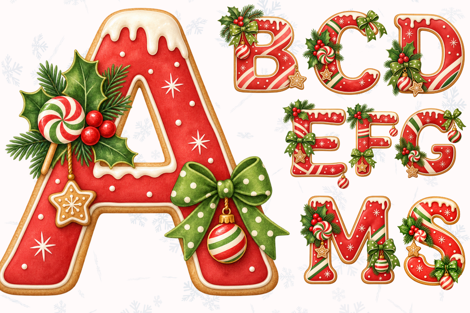 Christmas Gingerbread Alphabet Bundle