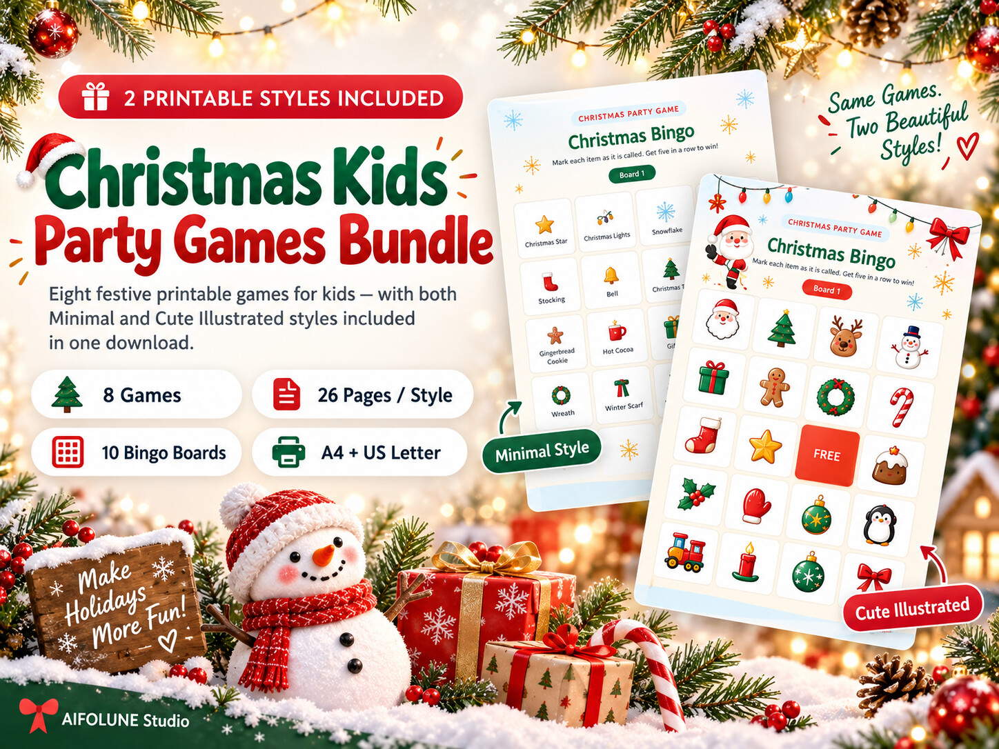 Christmas Party Games for Kids Printable