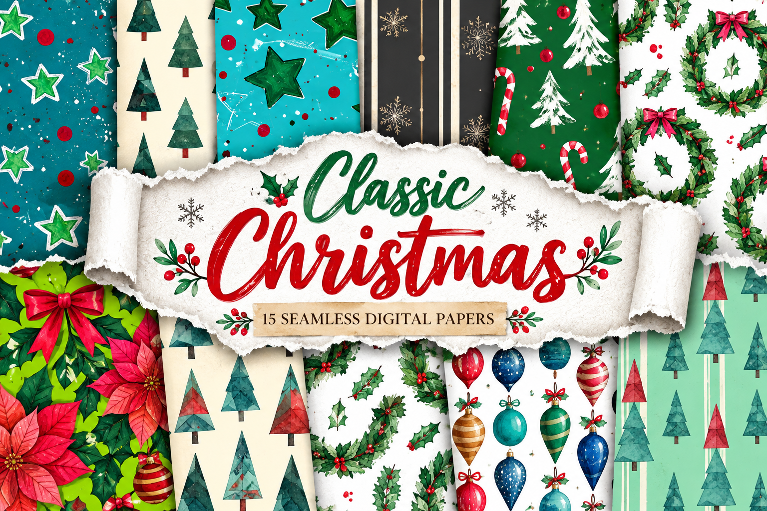 Classic Christmas Digital Pattern
