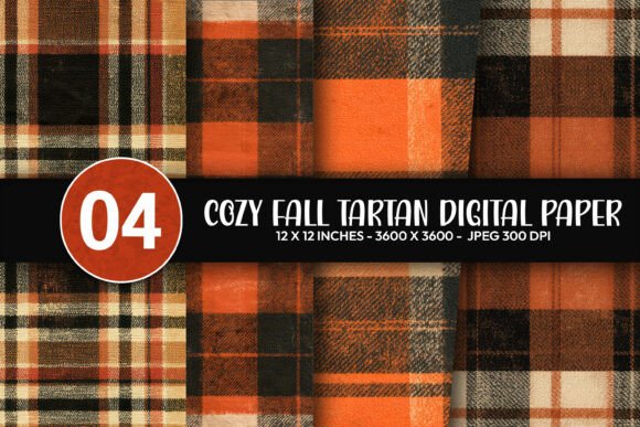 Cozy Fall Tartan Digital Paper