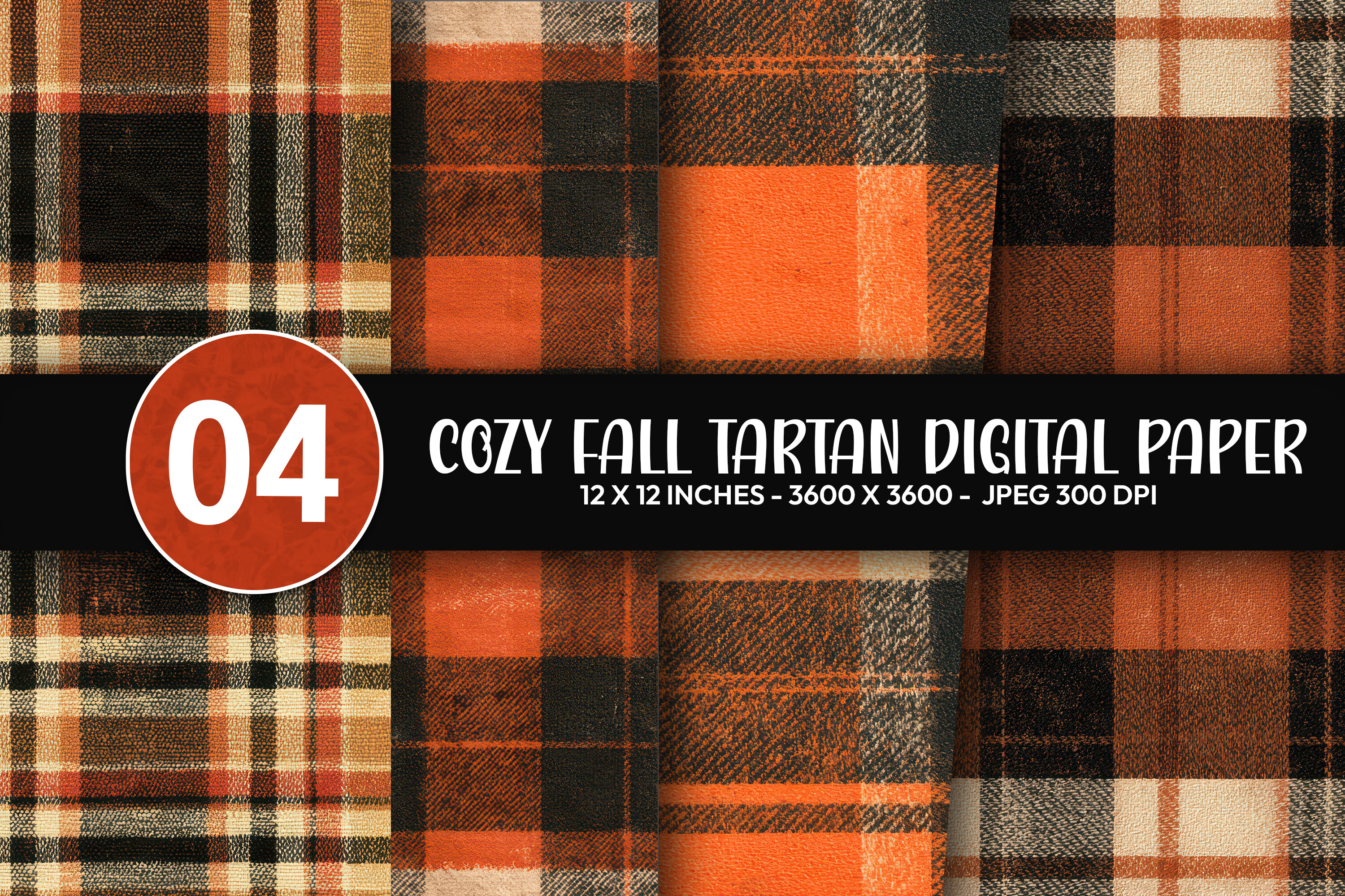 Cozy Fall Tartan Digital Paper