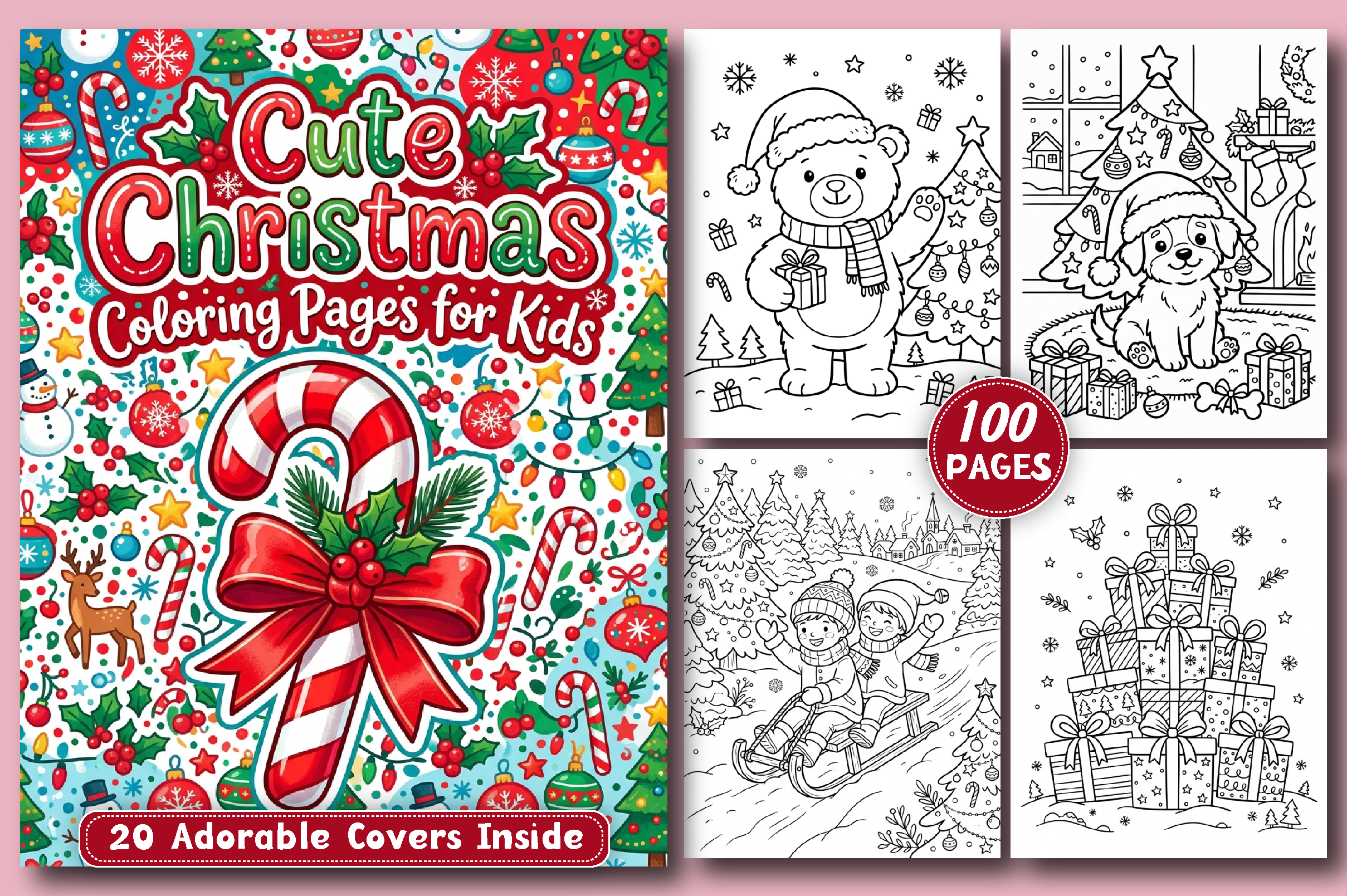 Cute Christmas Coloring Pages for Kids