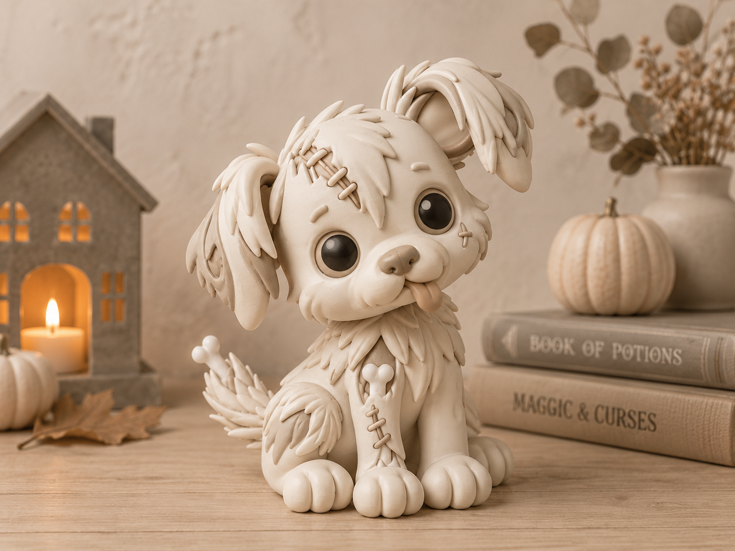Cute Zombie Puppy STL – Halloween Dog 3D Print File for Painting & Display - Image 5