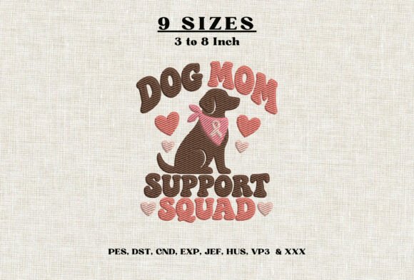 Dog Mom Support Squad Breast Cancer DST