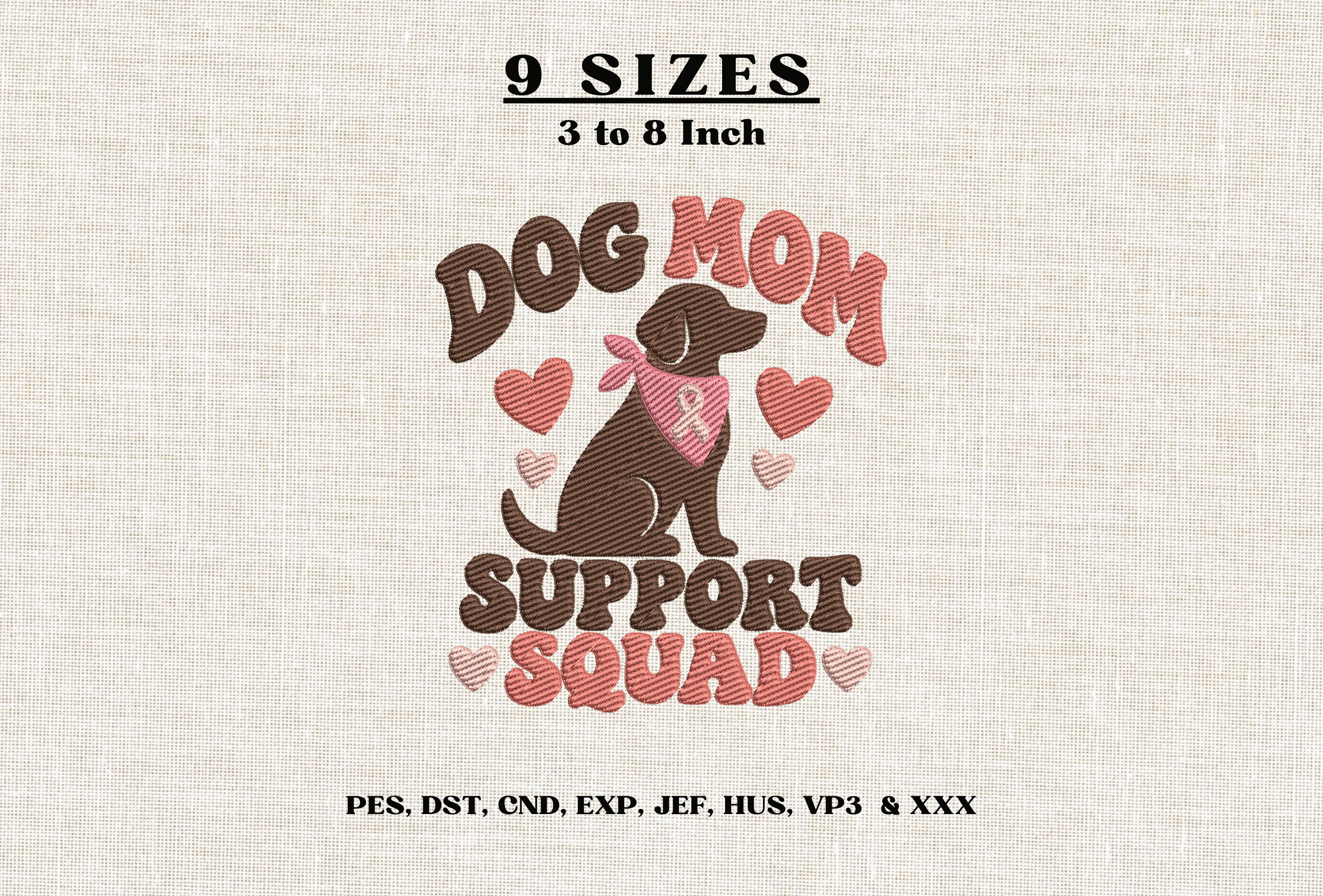 Dog Mom Support Squad Breast Cancer DST