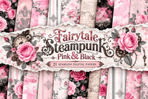 Fairytale Steampunk Pink & Black