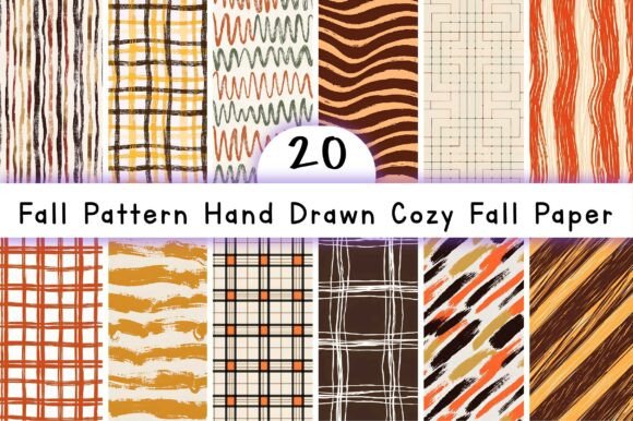 Fall Pattern Hand Drawn Cozy Fall Paper
