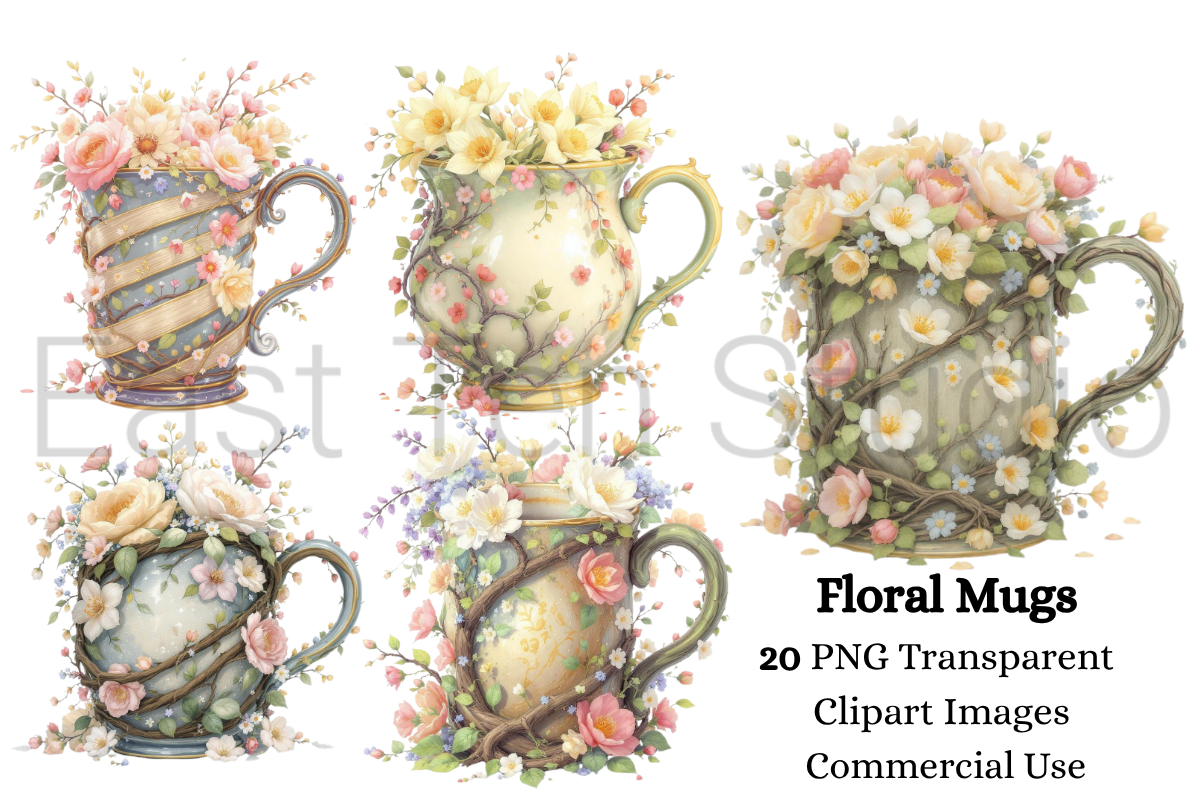 Floral Mugs Bundle