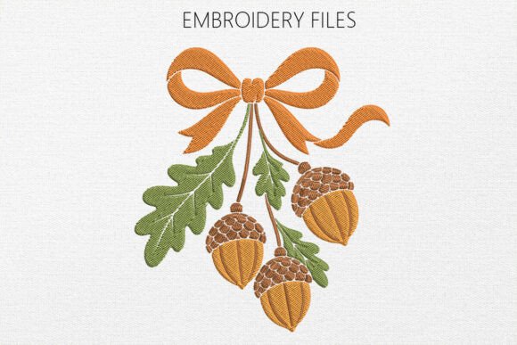 Floral Wreath and Bow Embroidery Design