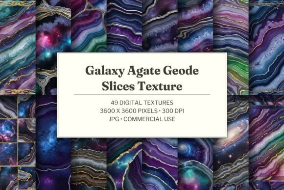 Galaxy Agate Geode Slices Texture