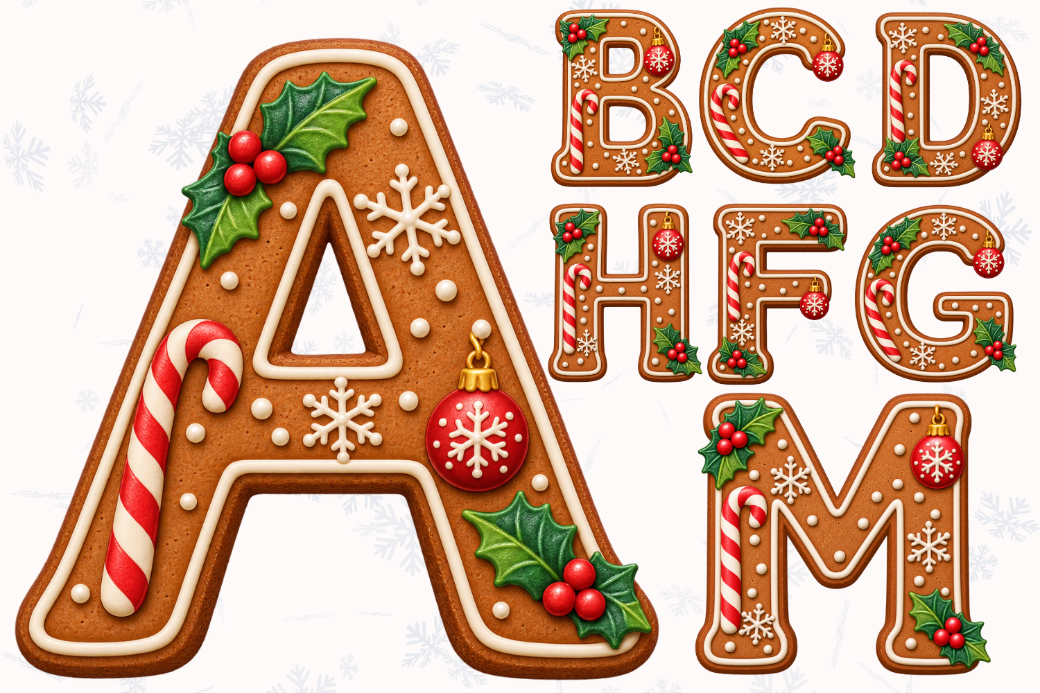 Gingerbread Christmas Alphabet Bundle