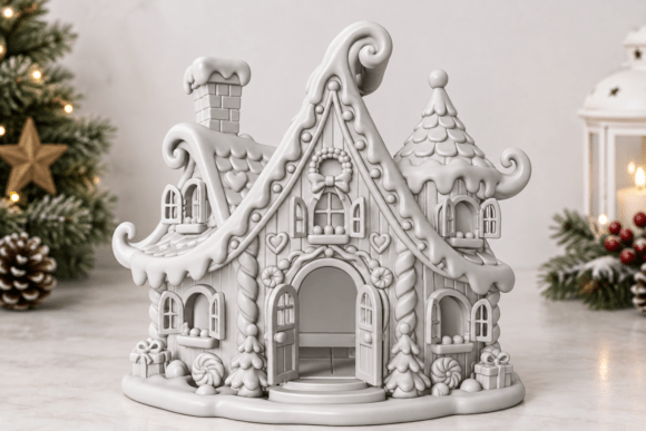 Gingerbread House 3d Printable Stl 3d Printing