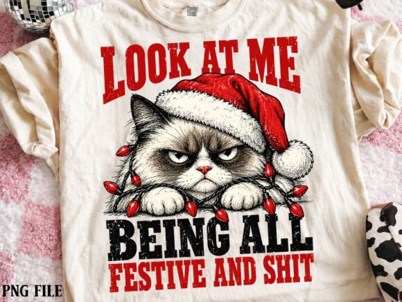 Grumpy Cat Christmas PNG Graphic Illustrations By daily.arts