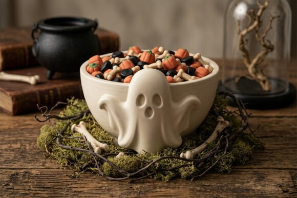 Halloween Ghost Candy Bowl 3D STL File - Image 2