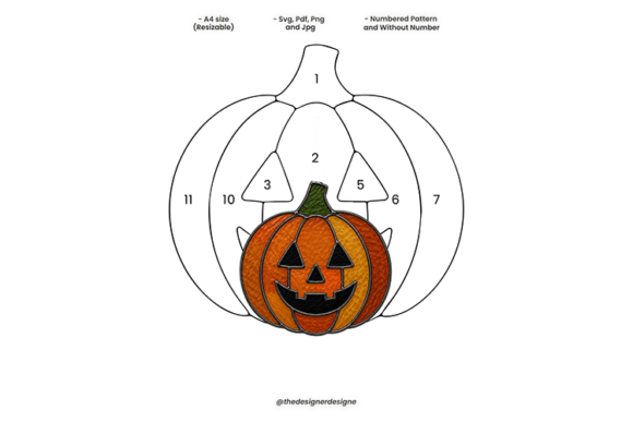 Halloween Pumpkin Stained Glass