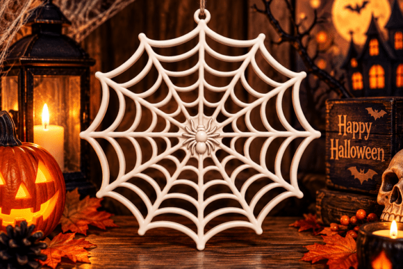 Halloween Spider Web 3D Print - STL File for Spooky Home & Party Decor - Image 2