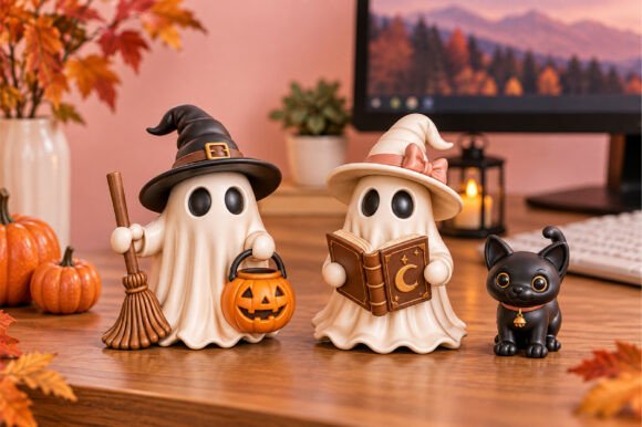Halloween Pumpkin Tealight Holder STL – 3 Jack-o'-Lantern 3D Print Files - Image 18