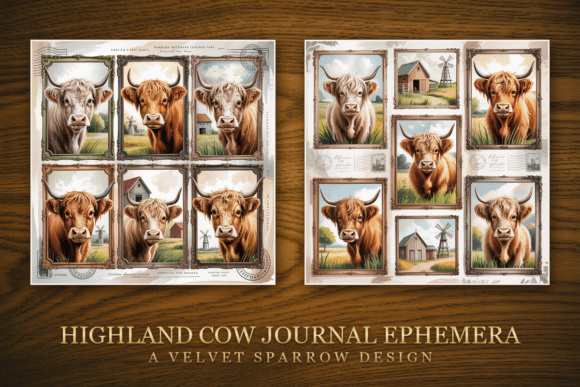 Highland Cow Journal Ephemera