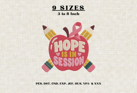 Hope is in Session Embroidery Design