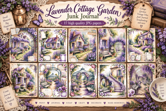 Lavender Cottage Garden Junk Journal