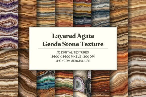 Layered Agate Geode Stone Texture