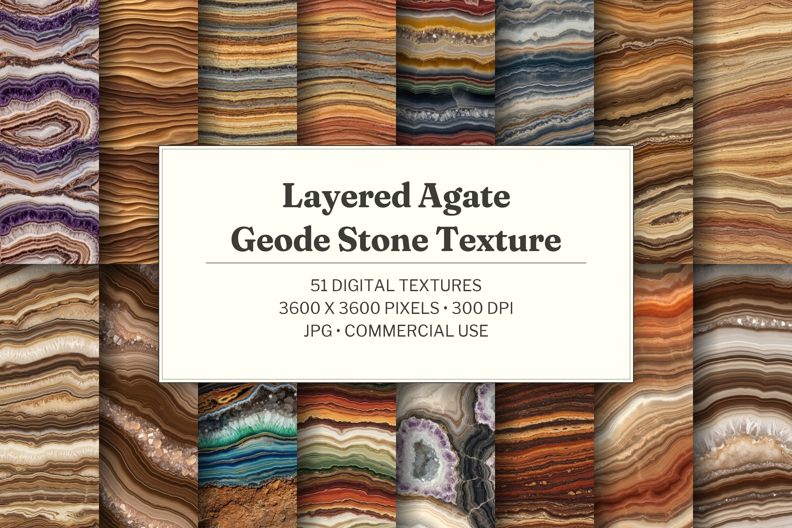 Layered Agate Geode Stone Texture