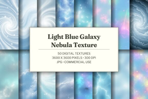 Light Blue Galaxy Nebula Texture