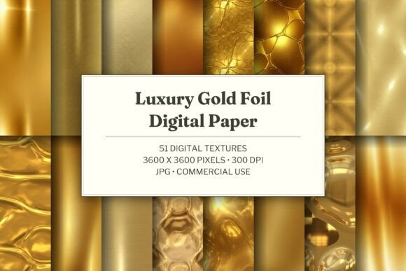 Luxury Gold Foil Digital Paper