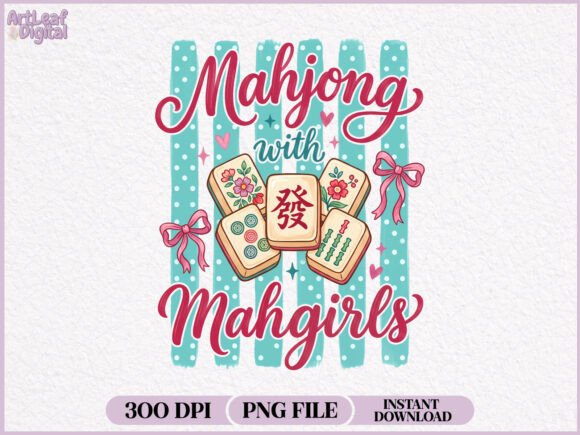 Preppy Mahjong with Mahgirls Bow PNG