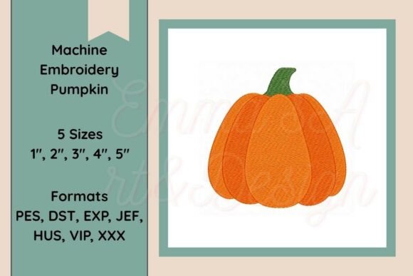 Pumpkin Machine Embroidery Design