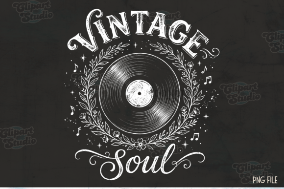 Retro Vinyl Record Music PNG Graphic T-shirt Designs By Clipart Studio