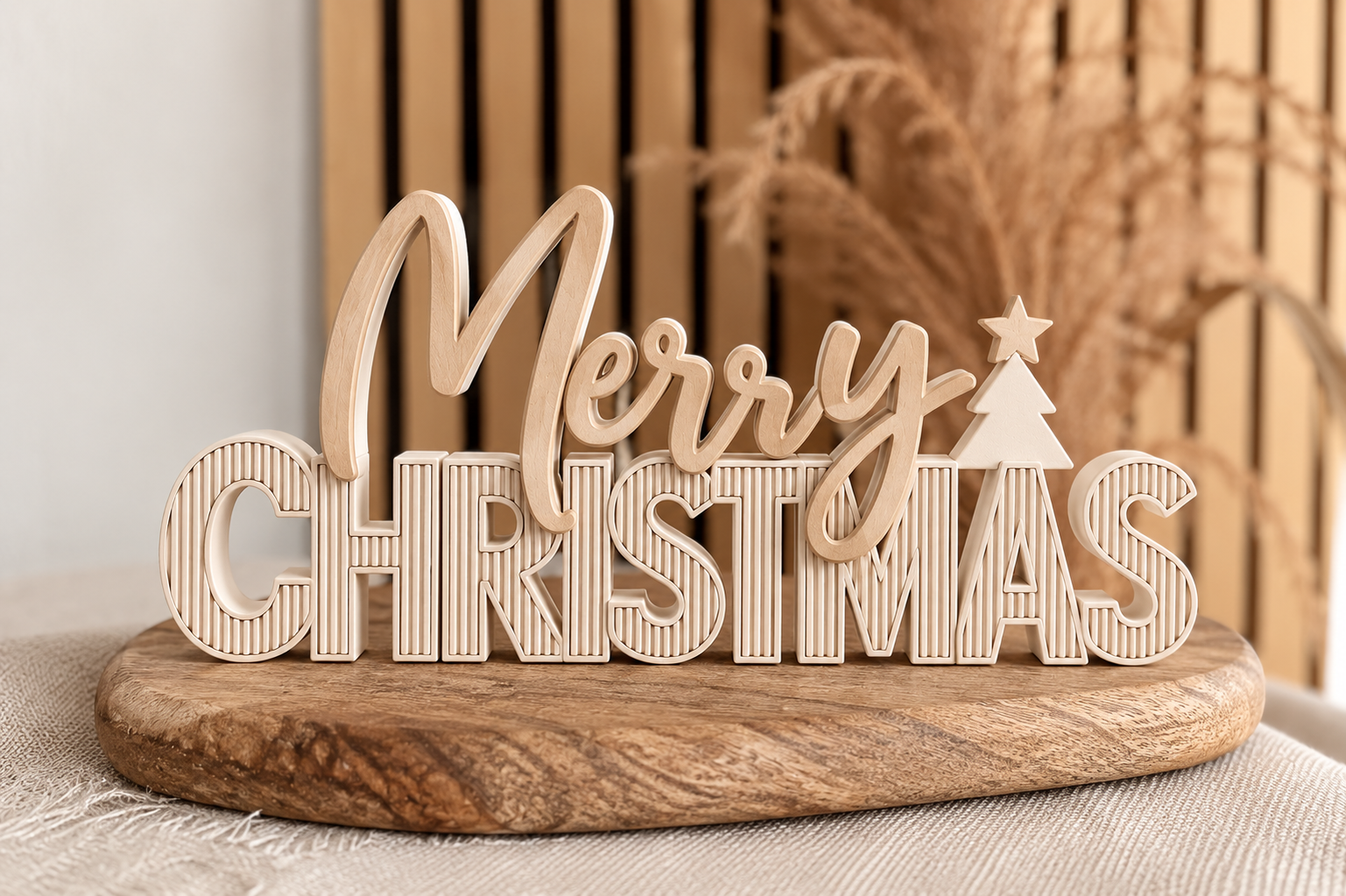 Merry Christmas Sign STL – Festive 3D Printable Holiday Decor - Image 5