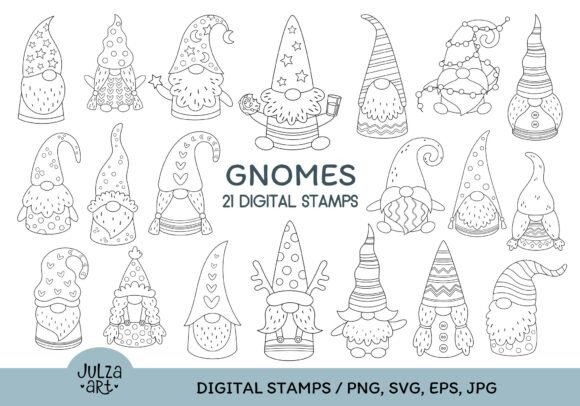 Scandinavian Gnomes Coloring Book