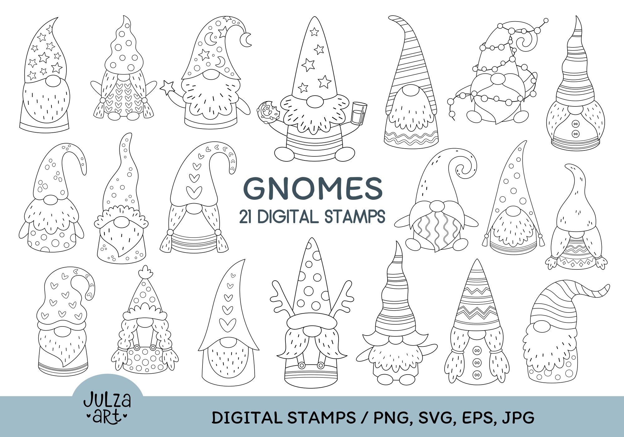 Scandinavian Gnomes Coloring Book