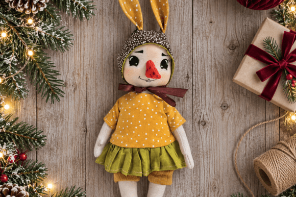 Snowgirl Christmas Doll Sewing Pattern