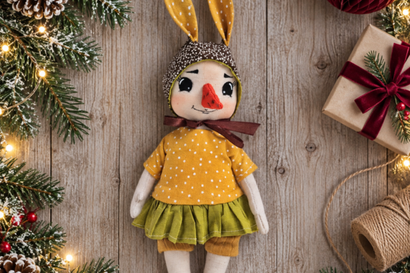 Snowgirl Christmas Doll Sewing Pattern
