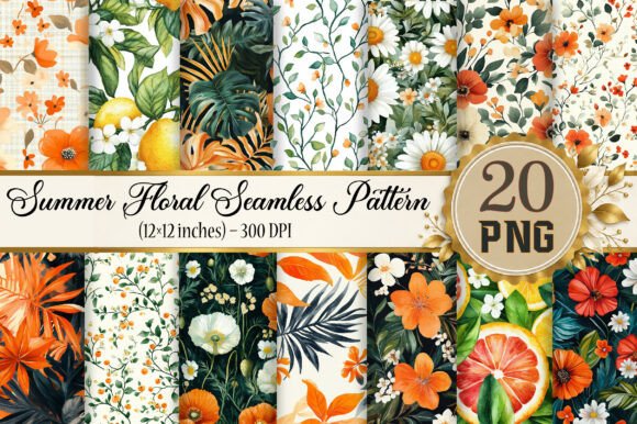 Summer Floral Seamless Pattern