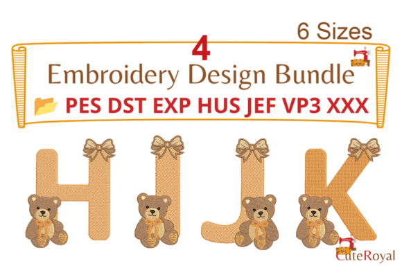 Teddy Bear Alphabet Bundle 03 – Monogram