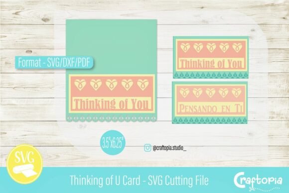 Thinking of U Card – SVG Cutting File