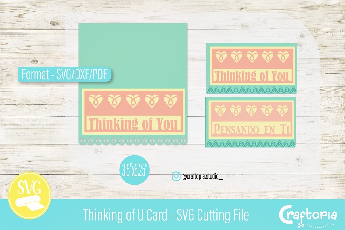 Thinking of U Card – SVG Cutting File